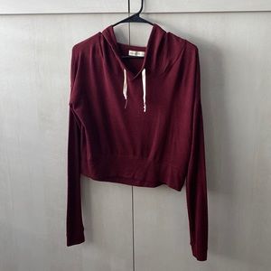 Long sleeve crop, thin shirt; size S